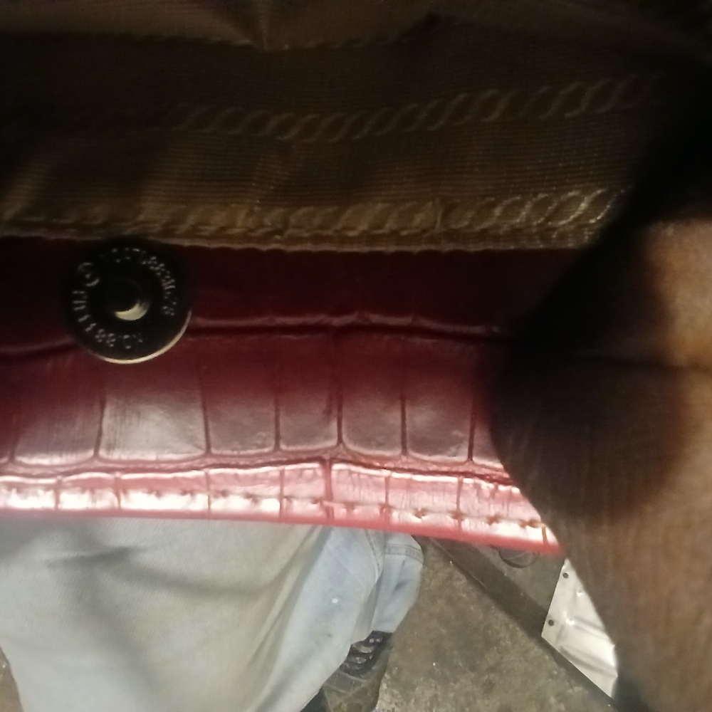 Prada Red Crocodile Pattern Tote - image 3